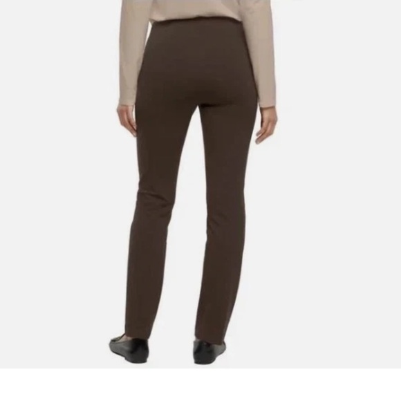 Banana Republic Women's Pull-On Straight Leg Ponte Pants, Brown, Size S - Picture 2 of 11